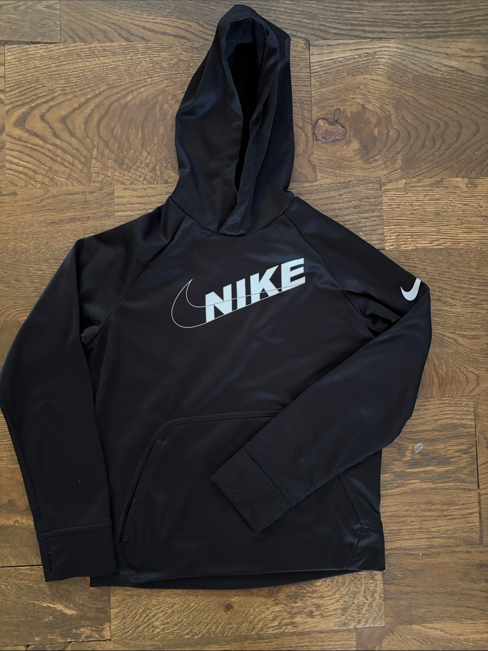 Nike Black Hoodie with White Logo